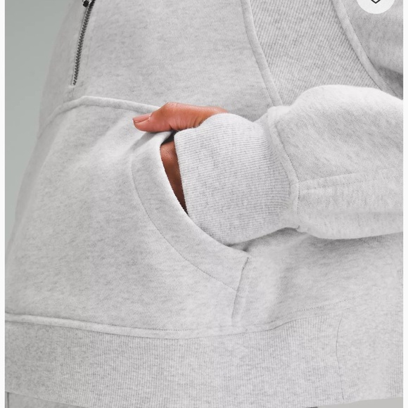 Lululemon Scuba Cropped/Oversized Half-Zip Hoodie, M/L - Picture 3 of 13